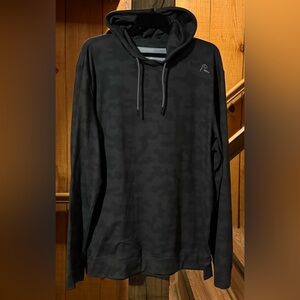 Rhoback Hesi Mens XL Gray Camouflage Pullstring Hoodie Performance Sweatshirt